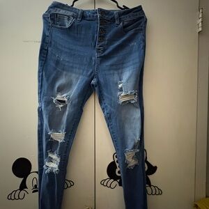 Distressed Blue Women's Jeans